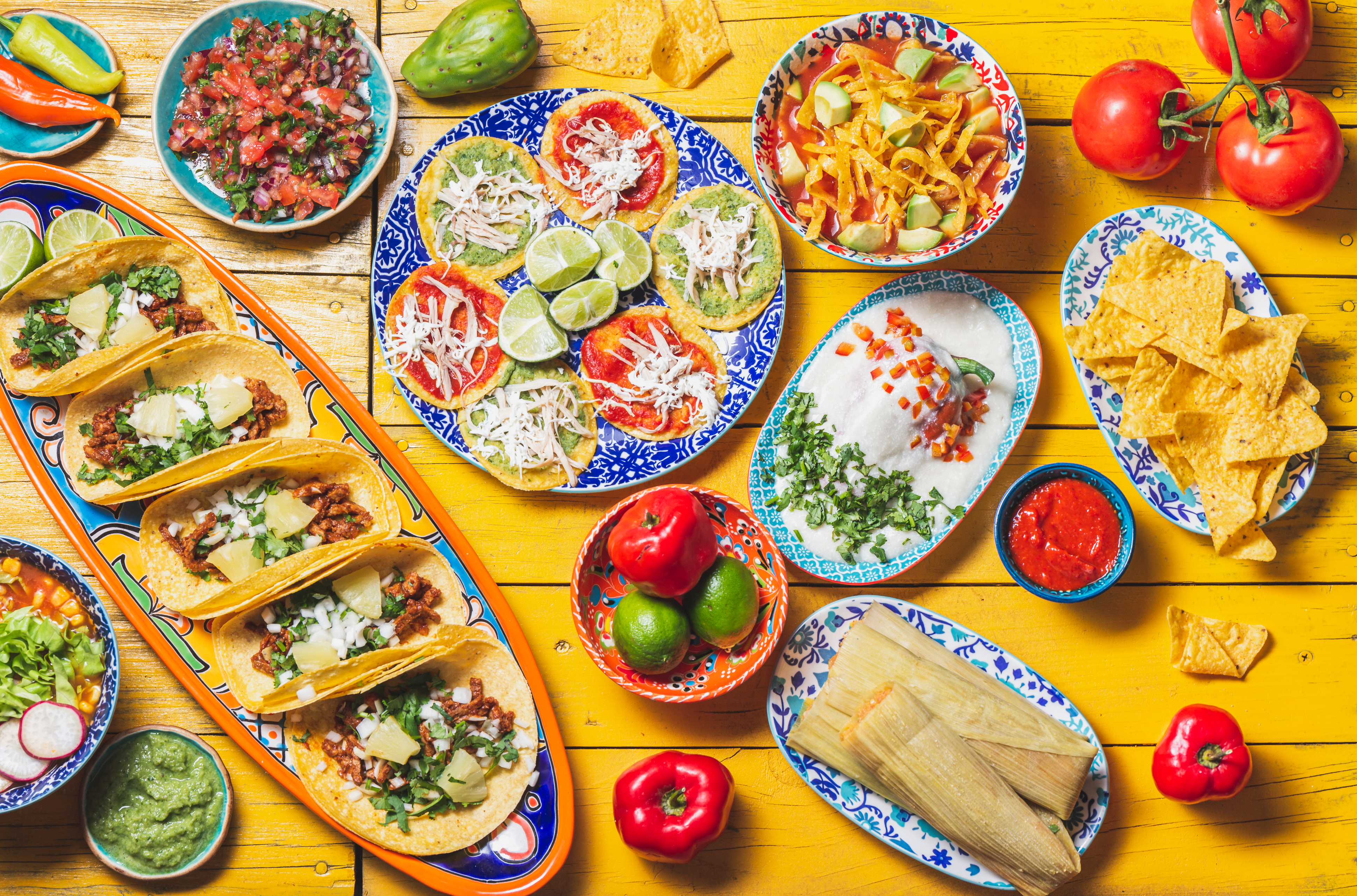 Foto de platillos mexicanos. Gastronomía en Puerto Morelos